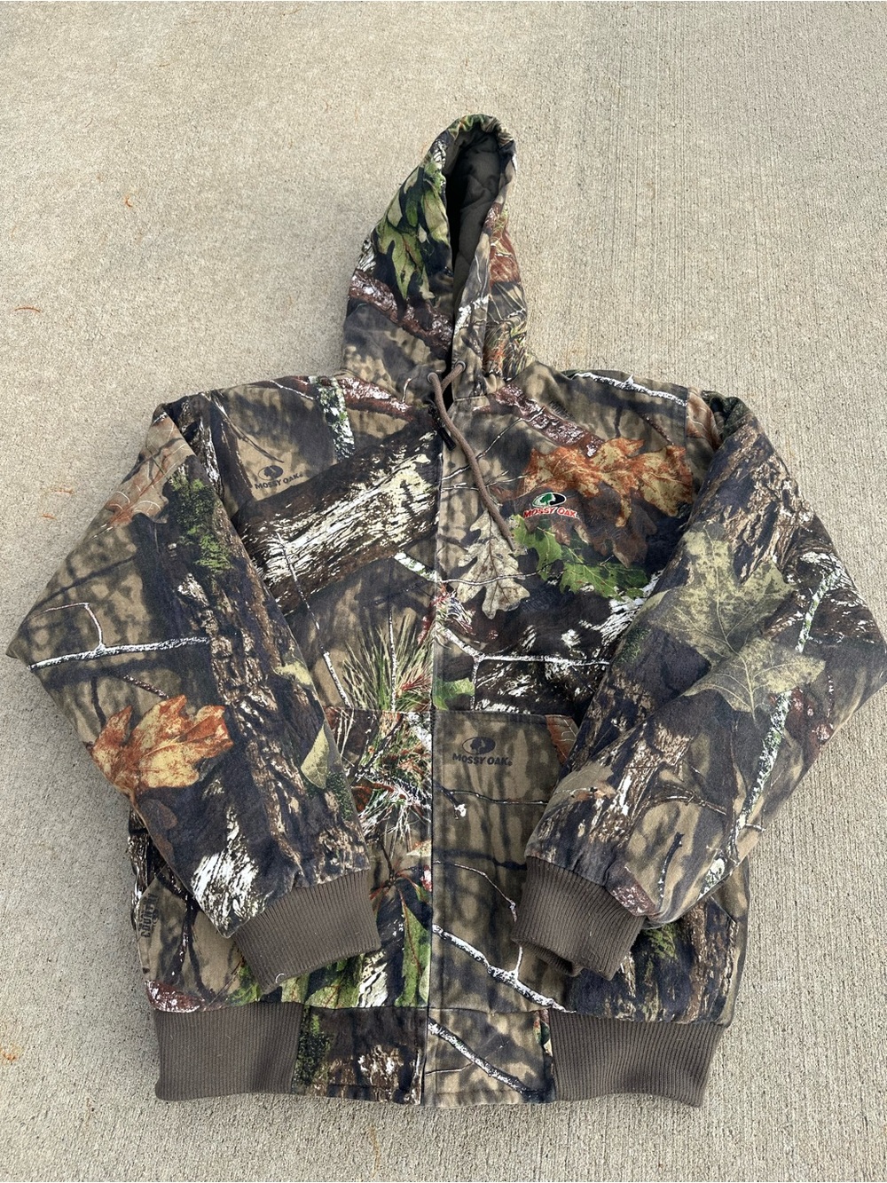 Mossy Oak Woodland Camo Hooded Jacket - Green/Brown